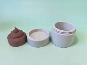 Simulated feces storage box
