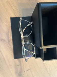 Glasses holder with extra boxes