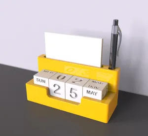 Perpetual Desk Block Calendar, Desk Organiser