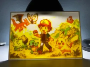 Pokemon journey lithophane