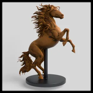 Horse Statue 3D Model - Elegant Equine Sculpture