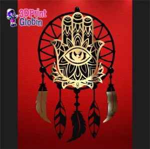 Atrapasueños Mano de Fatima - Dream Catcher Mano de la suert