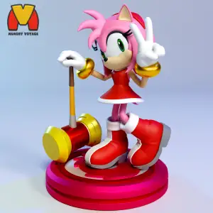 Amy Rose with Piko Piko Hammer