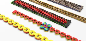 "Valentine Couple Bracelet's & Neck band Set of 5"