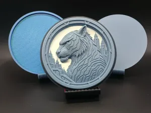 Neon Tiger Layered Wall Decor