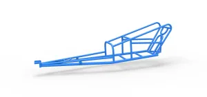 Frame of old school Front engine dragster V2 Scale 1:25