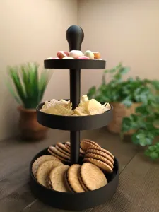 Three-Tier Snack & Cake Stand – Interlocking Serving Tray