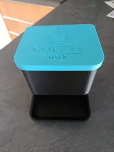 Coffee capsule dispenser box compatible with Dolce Gusto
