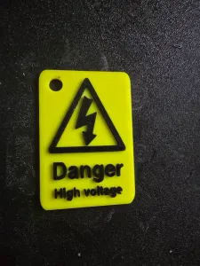 High voltage keychain