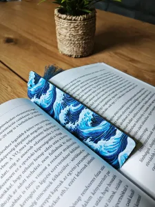 Azure Waves Bookmark