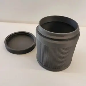 Threaded Screw-Top Container – 80mm - Ribbed Minimal Storage