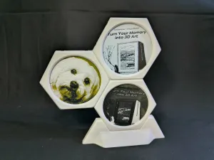 Modular Hexagon MagicRelief Frame – Desk Stand & Wall Art