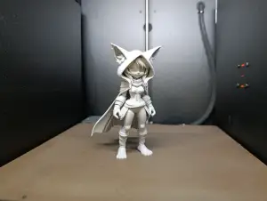 Anime Fox Girl in Cloak - Chibi Assassin