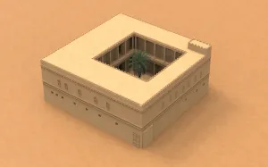 قصر المربع qasr al-murabba 3d تصميم ثلاثي الأبعاد طباعة ثلاث