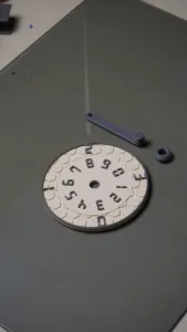 Print-in-Place Rotary Dial Calendar