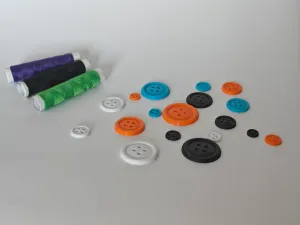 Elegant 4-Hole Buttons | Curved Edge | 18 Sizes