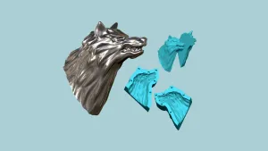 Kit Wolf Head Mould - Foundry Soap Cooking Mold
