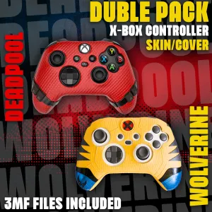 Both Deadpool & Wolverine BOOTY X-Box Controller Skin/Cover