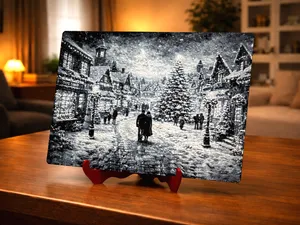 Snowy village – HueForge