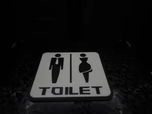 Toilet sign