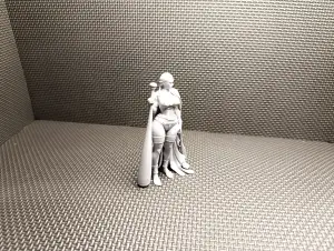 Barbarian Female Warrior with Heavy Club