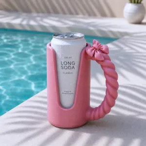 Bow Can Holder | Ribbon Drink Cooler with Twisted Handle