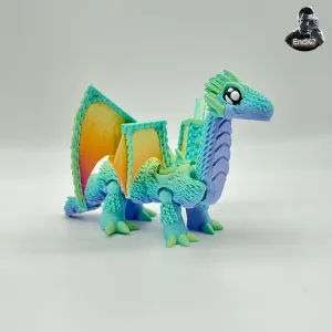Big Scaly Dragon with Wings! - Articulated - no supports