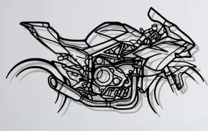 Kawasaki H2R wall art 2D