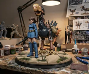 Nausicaä and Horseclaws (Kai) Diorama - 3D Printable Figure