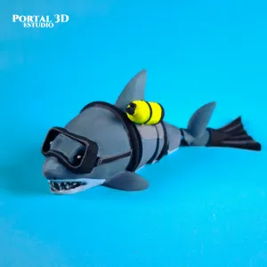 shark diver /PRINT-IN-PLACE WITHOUT SUPPORT