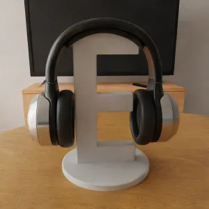 headphone holder stand letter E