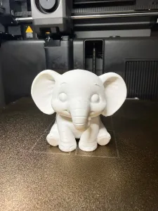 Cute Baby Elephant - One-Color - Print Desk Decor