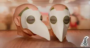 Arcane Cosplay mask NightfeatherFirelight