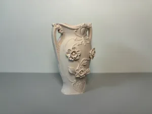 法式双耳雕花花瓶