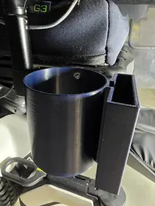 powerchair cup and phone holder