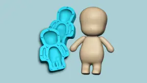 Character Biscuit Mold A04 - Body Parts Chibi
