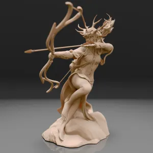 Elven Ranger Sculpture: Elegance Meets Precision