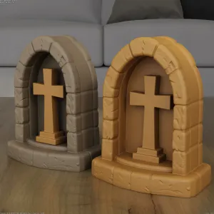 Cross and Grotto 3D Print Model