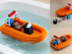 浴缸玩具:可以浮在水上的巡逻艇