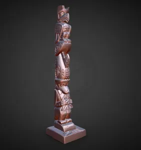 totem pole ORCA WOLF EAGLE