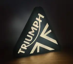 Triumph Motorcycles Biker LED Lightbox Desktop Wall Mounted