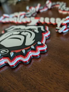 UGA Georgia Bulldogs Hype Chain | Print-in-Place Herringbone