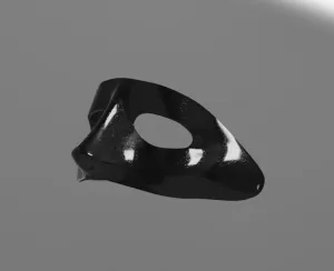 Masque Phantom Noir – Modèle 3D Minimaliste