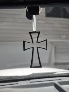 Jesus Cross Car Tag