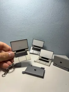 MacBook Articulated Keychain (Print in Place)