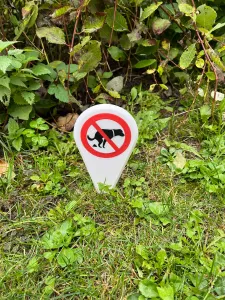 Prohibition of walking dogs