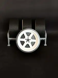 JDM TE37 Wheel Coaster Set with Tire Rack