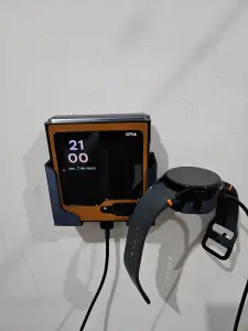 Wall mounted phone + galaxy watch holder