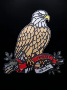LIBERTY EAGLE SUNCATCHER — STAINED GLASS - 250TH ANNIVERSARY