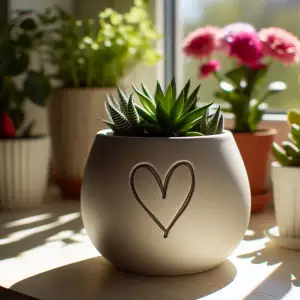 Sweetheart Plant Pot – Adorable 3D Printed Flower Pot with H